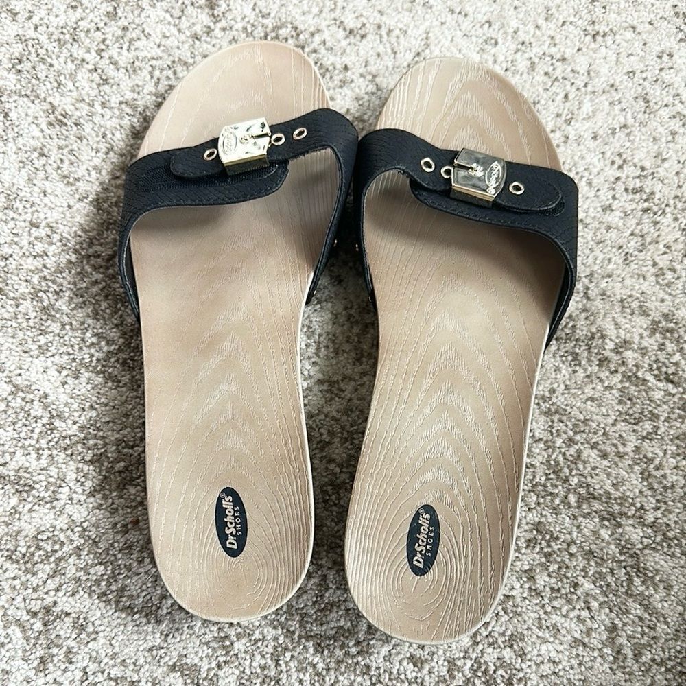 Dr. Scholl’s Classic Faux Wood Slide Sandals 10